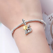 15th Anniversary Bead Fits Pandora Charm Bracelet, Number Fifteen, Silver Dangle, Quinceanera Birthday Gift