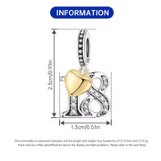 18th Birthday Bead Fits Pandora Charm Bracelet, Number Eighteen Silver Dangle Daughter Milestone Gift
