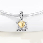 18th Birthday Bead Fits Pandora Charm Bracelet, Number Eighteen Silver Dangle Daughter Milestone Gift