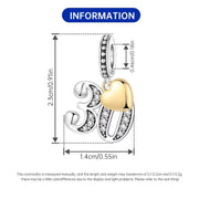 30th Birthday Dangle Fits Pandora Charm Bracelet, Silver Number Thirty Bead, Anniversary Gift