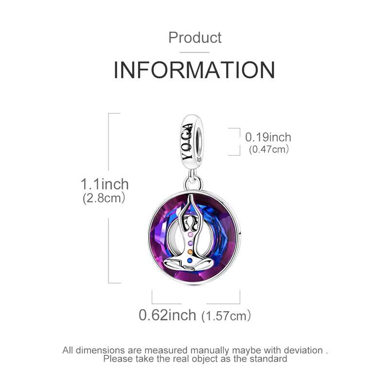 Yoga Chakra sterling silver charm view 5