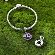 Yoga Chakra Bead Fits Pandora Charm Bracelet, Silver Zen Lotus Pose Crystal Spiritual Gift