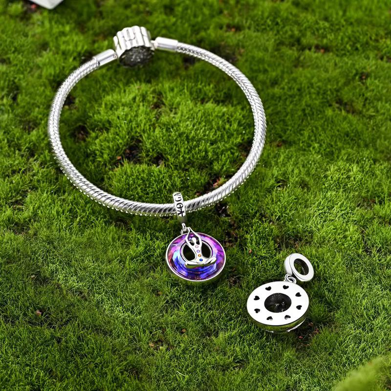 Yoga Chakra sterling silver charm view 6