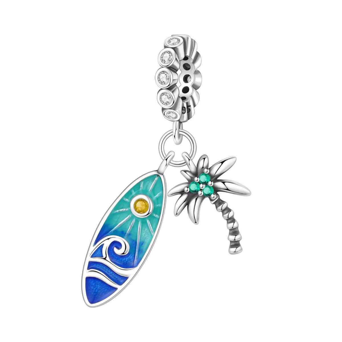 Surfboard 925 sterling silver charm