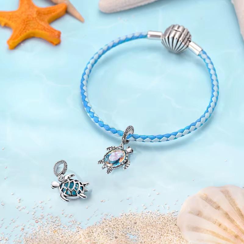 Sea Turtle sterling silver charm view 6