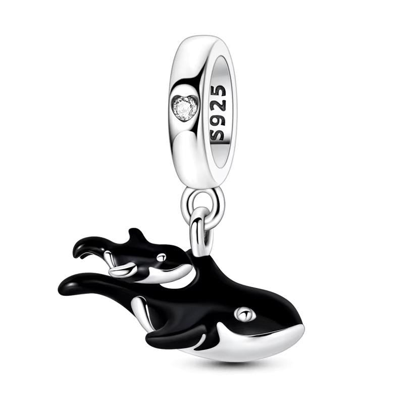 Orca 925 sterling silver charm