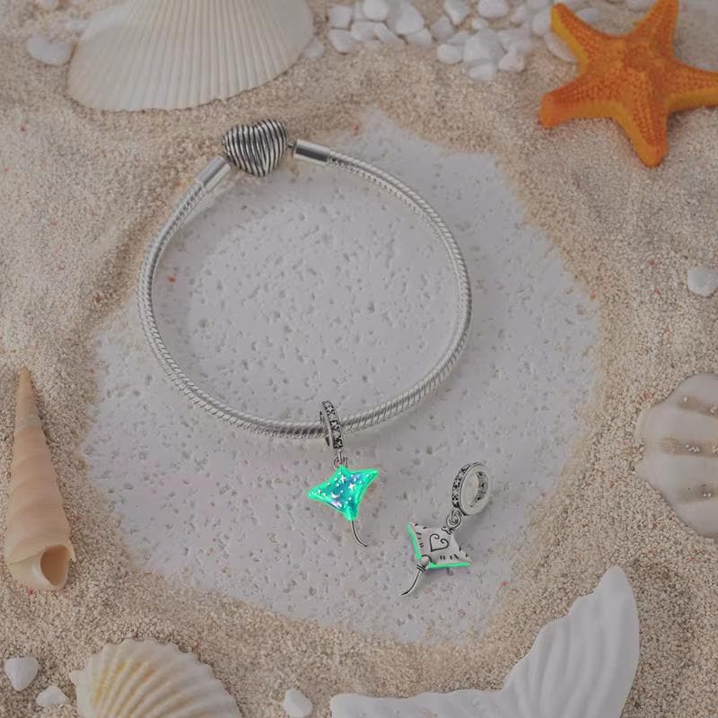 Celestial Stingray sterling silver charm view 6