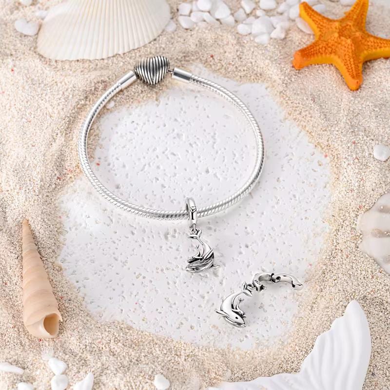Whale sterling silver charm view 6