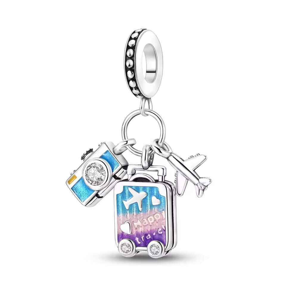 Travel 925 sterling silver charm