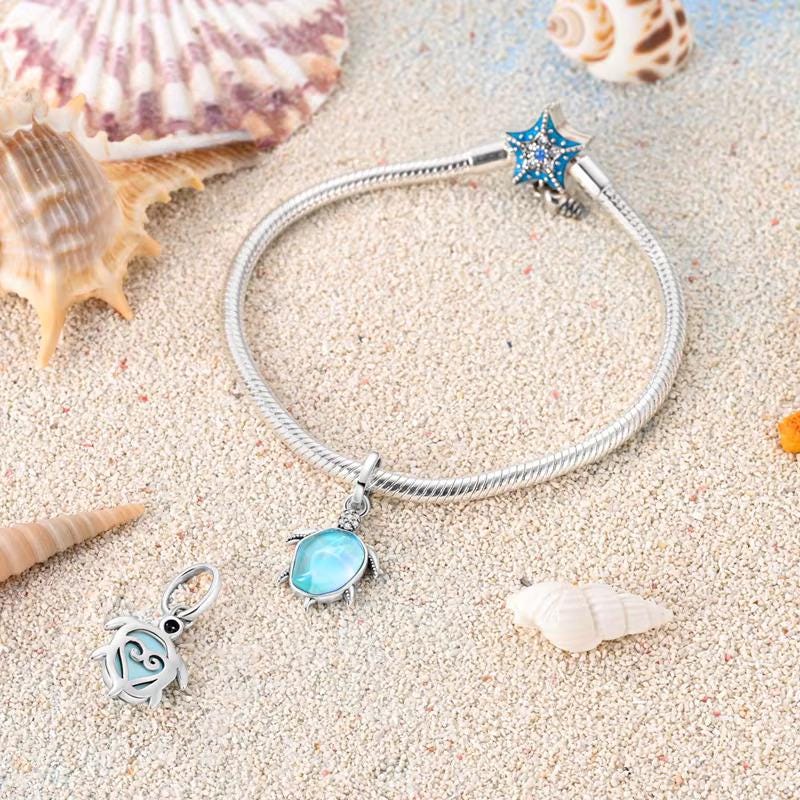 Turtle sterling silver charm view 6