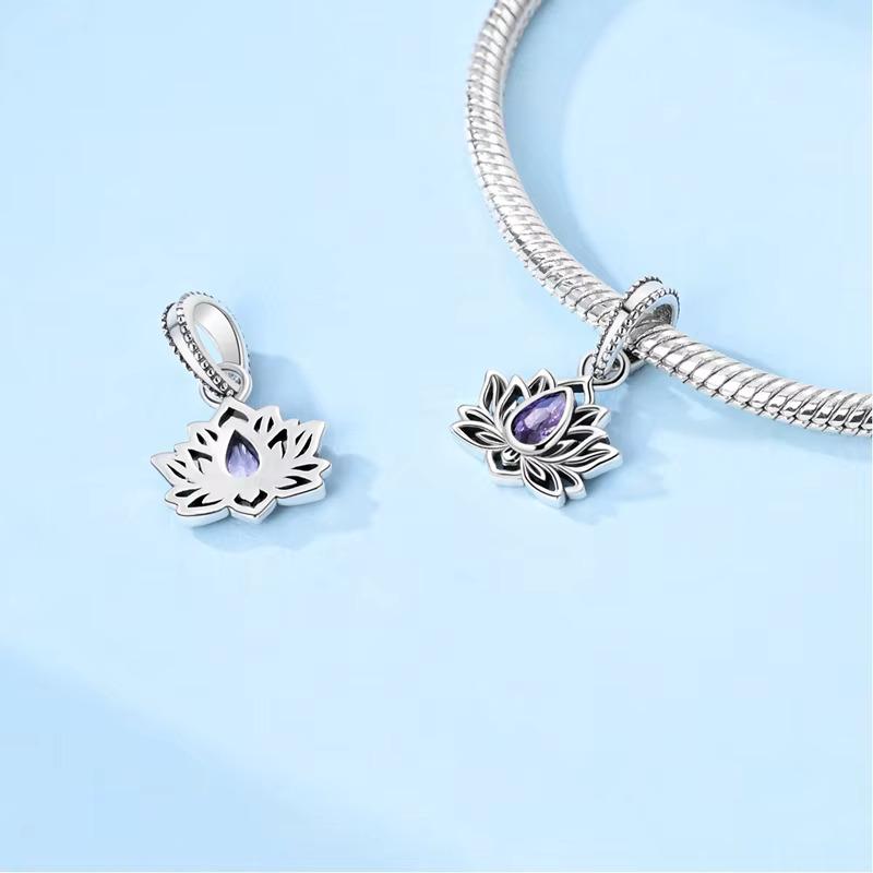 Lotus Flower charm detail view