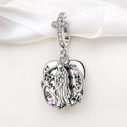 Virgin Mary Bead Fits Pandora Charm Bracelet, Silver Christian Quote Religious Jewelry Gift