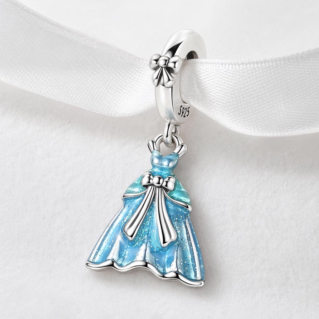 Princess Dress sterling silver charm alternate view