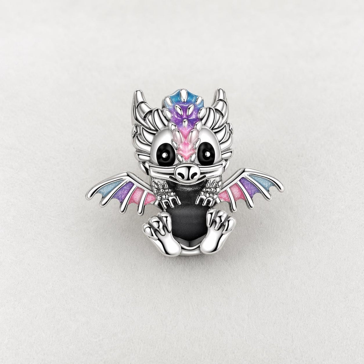 Baby Dragon sterling silver charm alternate view