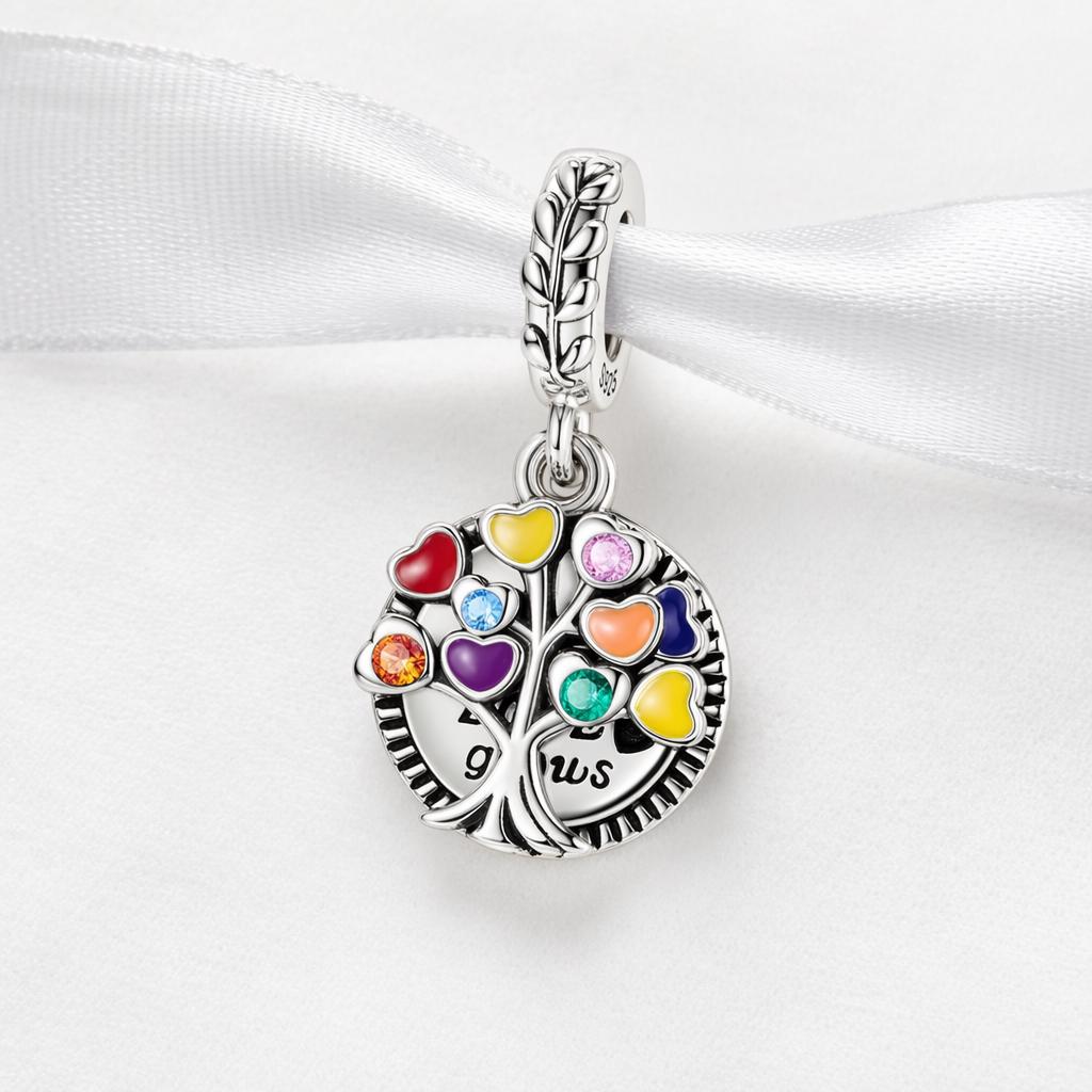 Family Tree sterling silver charm alternate view