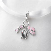 Travel Essentials Bead Fits Pandora Charm Bracelet, Suitcase Hat Glasses Dangle, Summer Vacation Gift