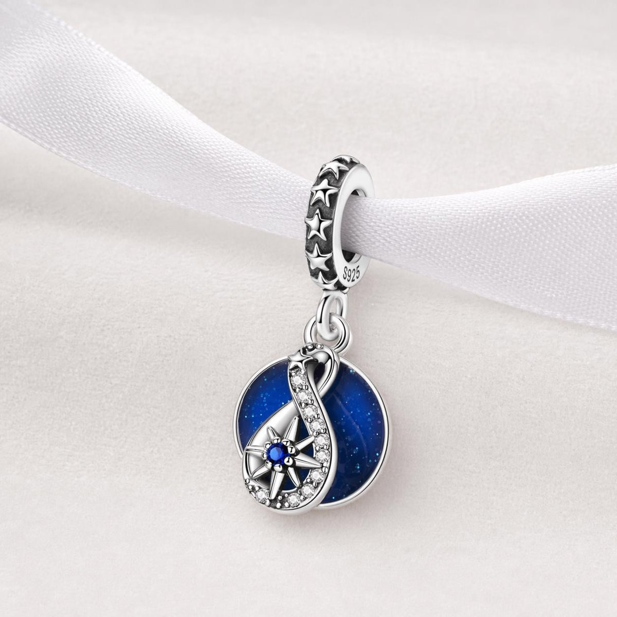 Infinity Night Sky sterling silver charm alternate view