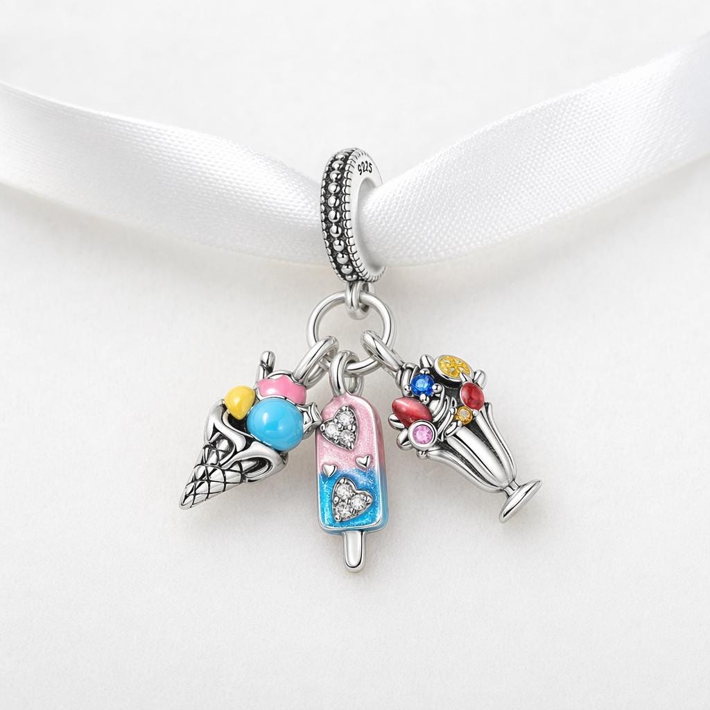 Ice Cream Sweet Treats sterling silver charm alternate view