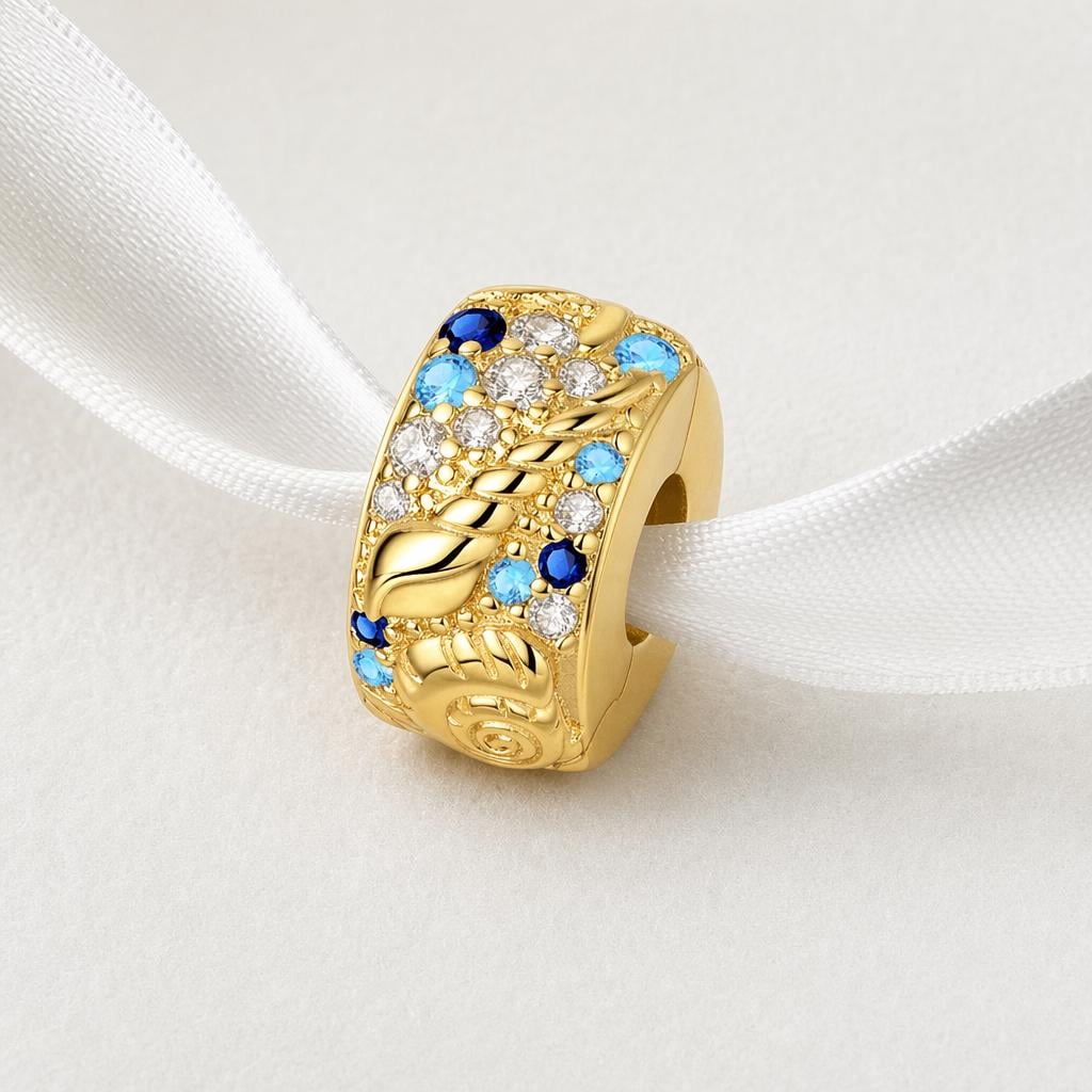 Ocean Shell sterling silver charm alternate view