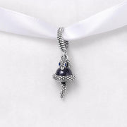 Snake Bead Fits Pandora Charm Bracelet, Blue Stone Silver Serpent Dangle Gothic Jewelry Gift