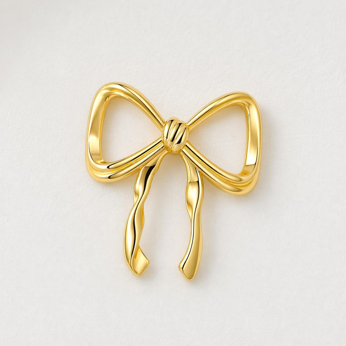 Gold Bow sterling silver charm alternate view
