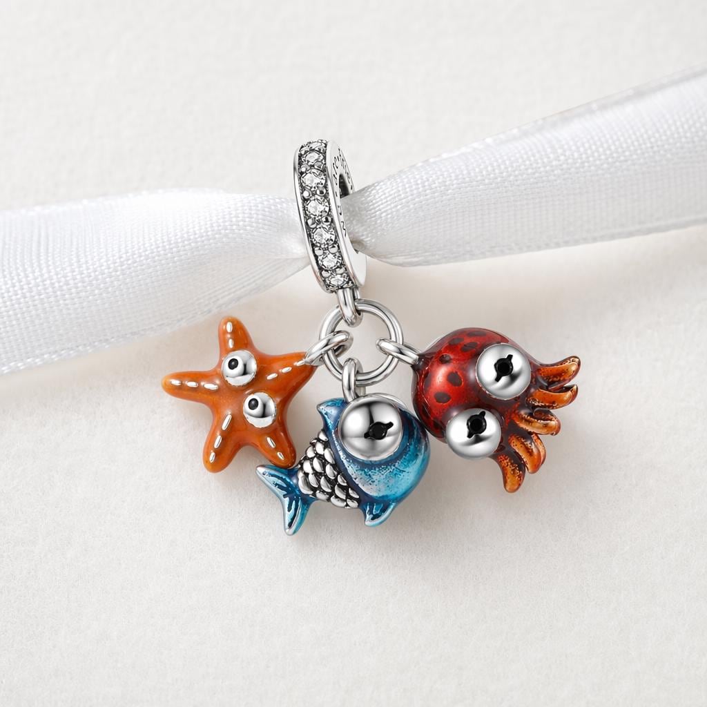 Sea Friends sterling silver charm alternate view