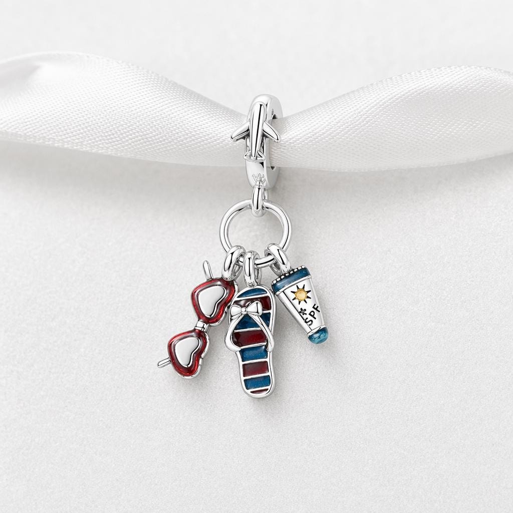 Beach Trip sterling silver charm alternate view