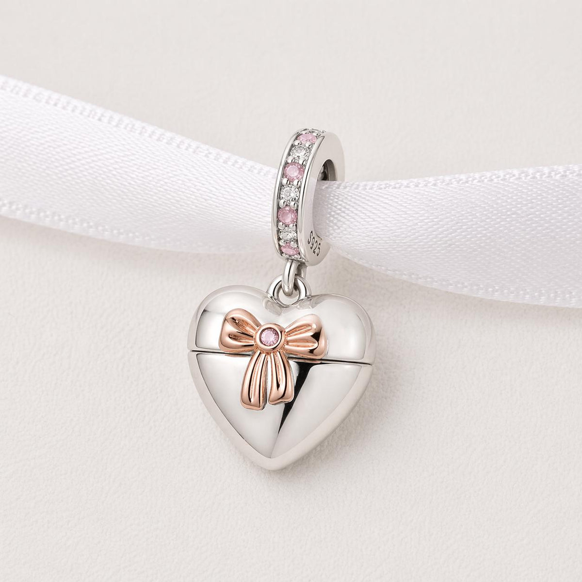 Heart Locket sterling silver charm alternate view