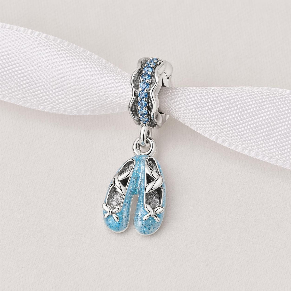 Ballet Slippers sterling silver charm alternate view
