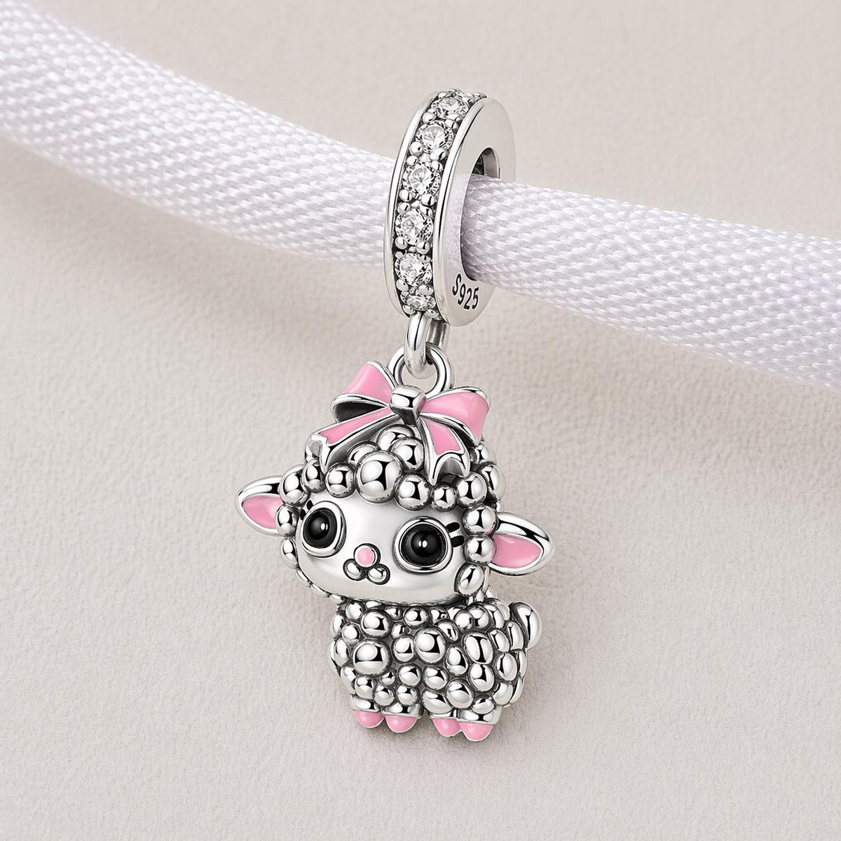 Lamb sterling silver charm alternate view