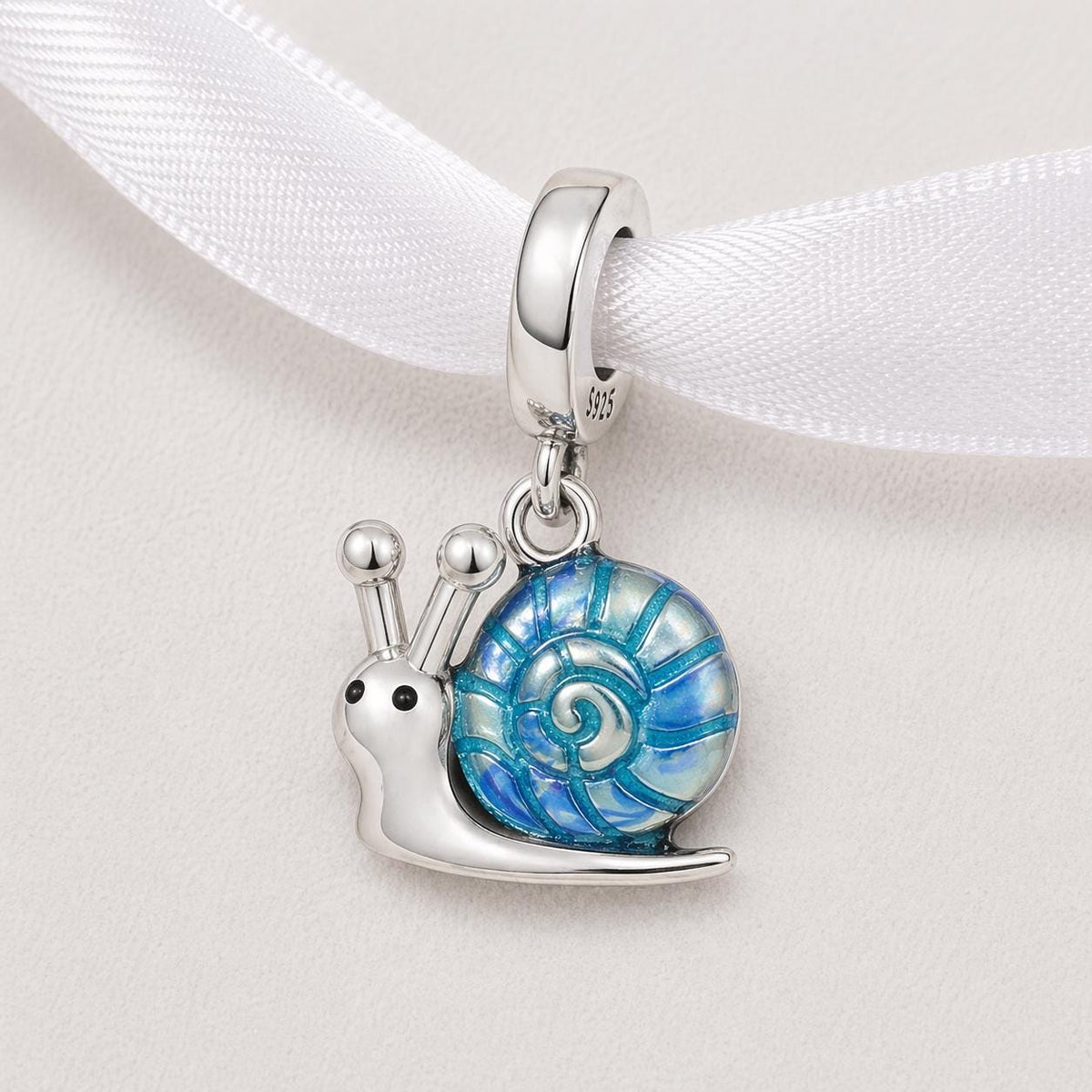Snail sterling silver charm alternate view