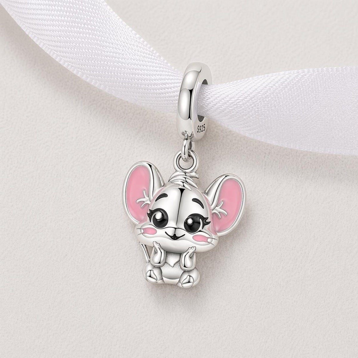 Mouse sterling silver charm alternate view