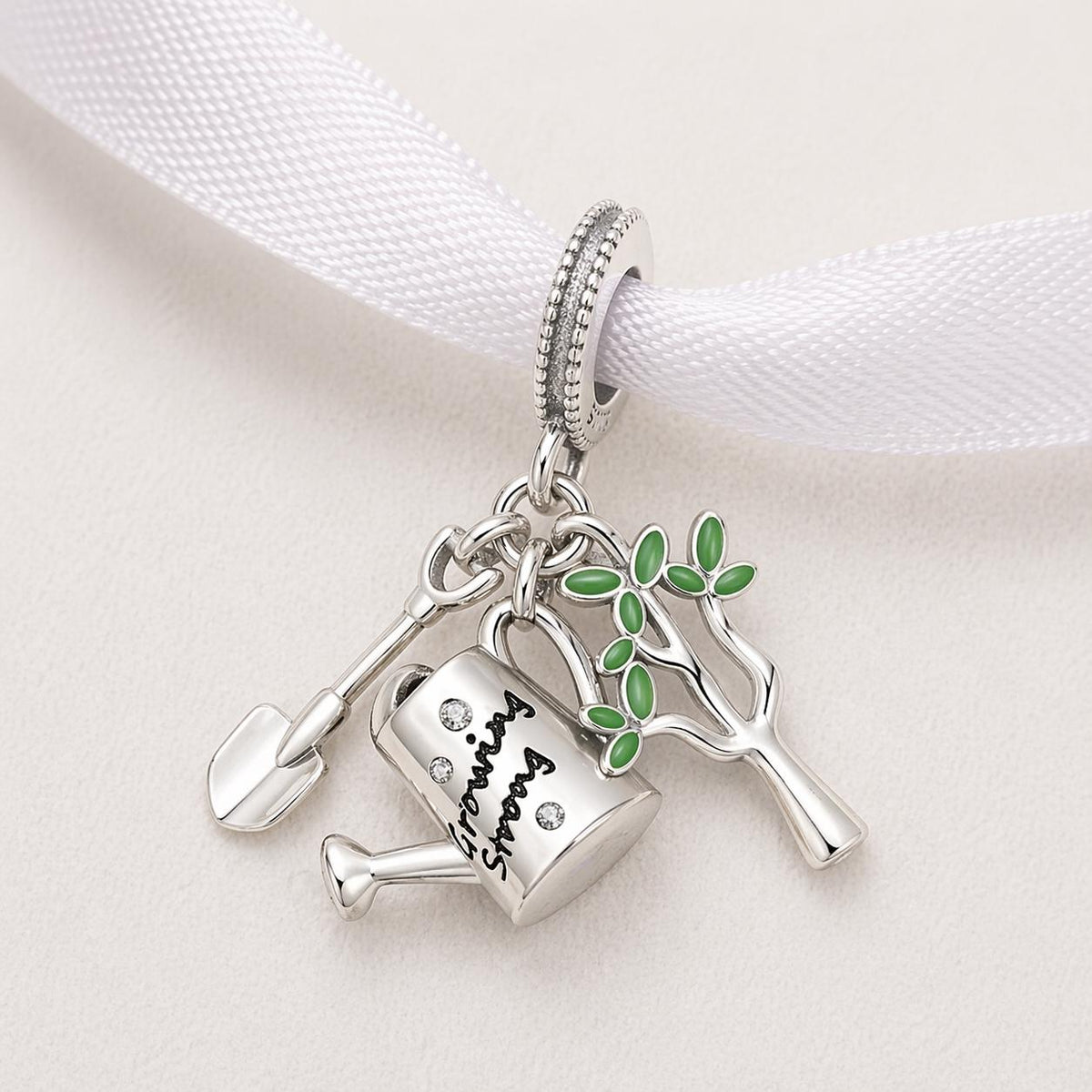Gardening sterling silver charm alternate view