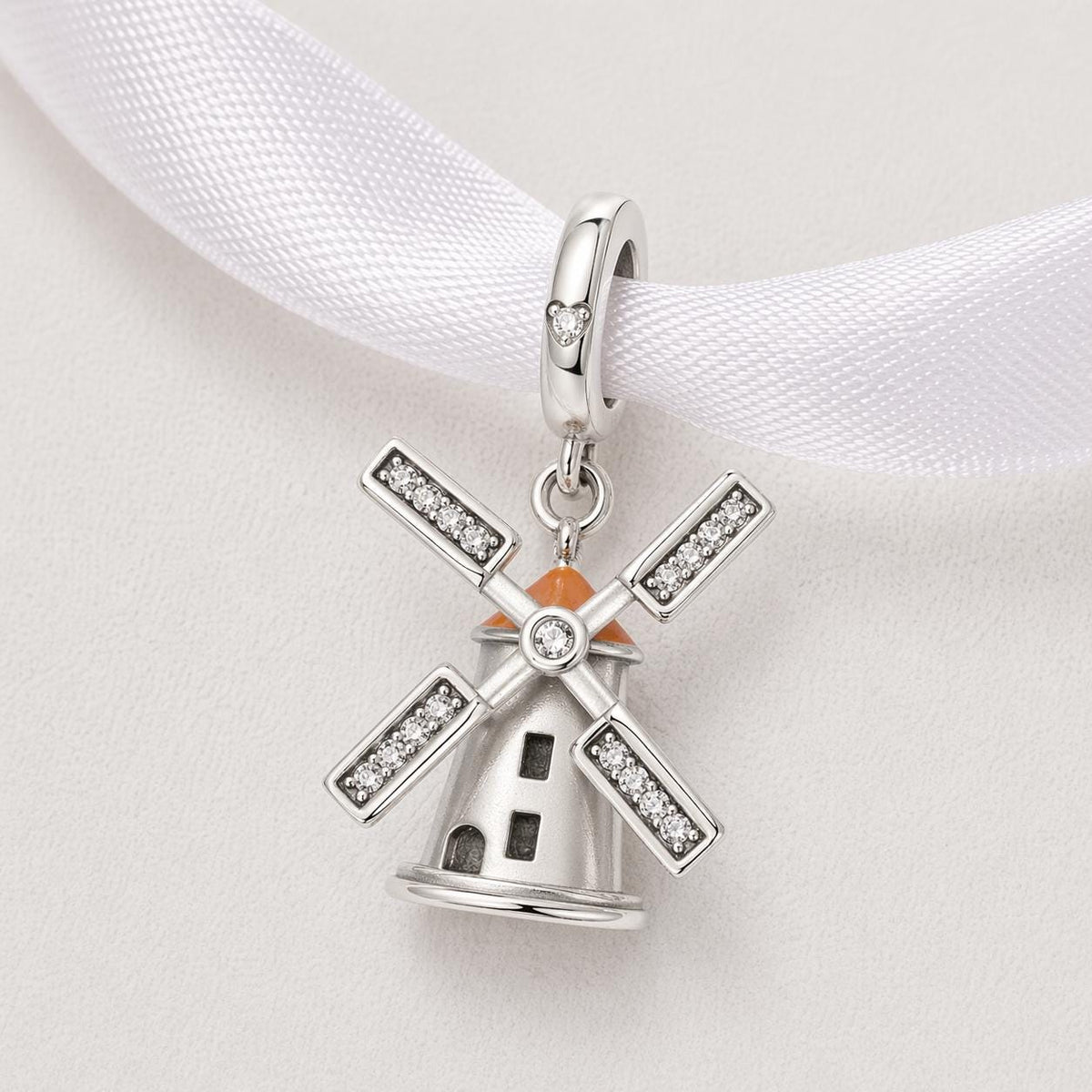 Windmill sterling silver charm alternate view