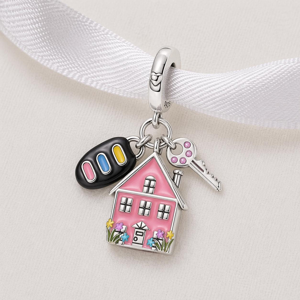 New Home sterling silver charm alternate view