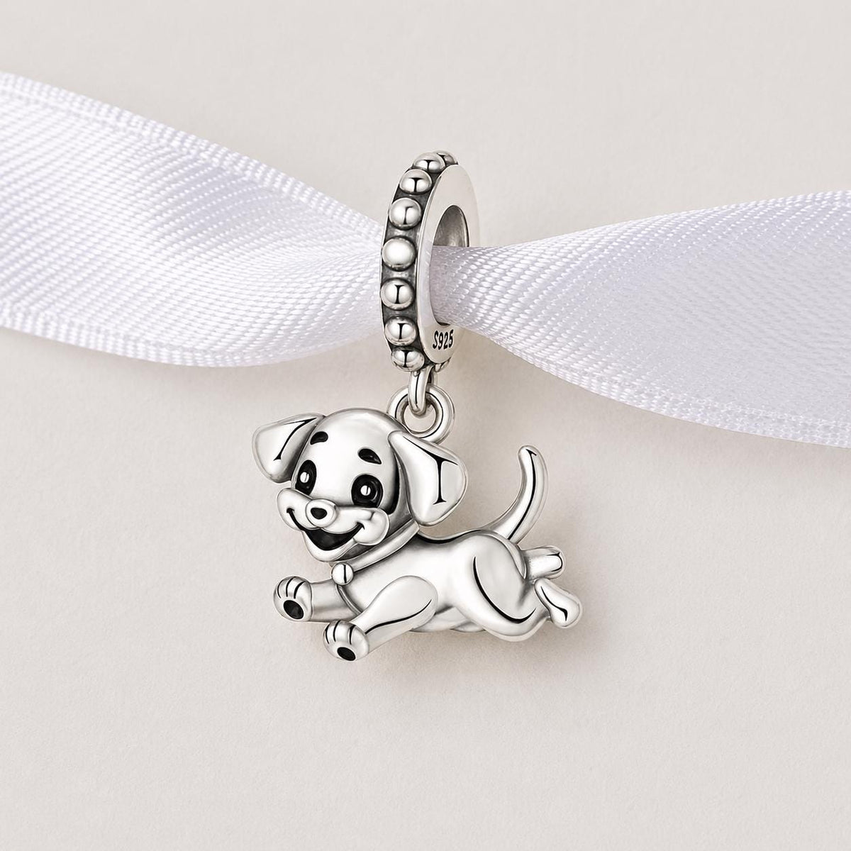 Playful Puppy Dangle sterling silver charm alternate view