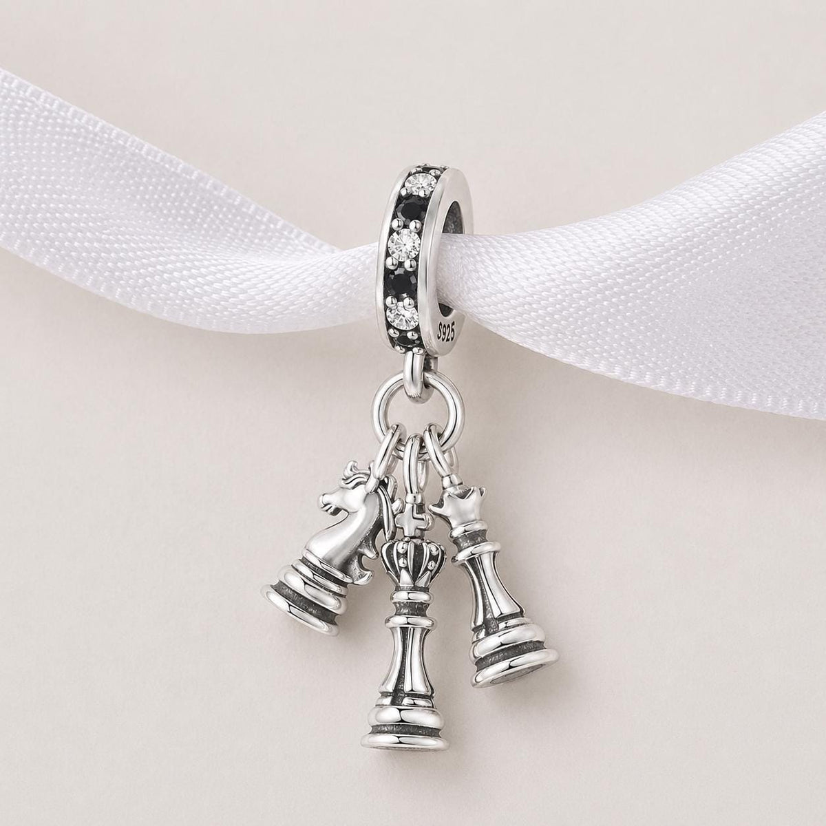Chess Piece sterling silver charm alternate view