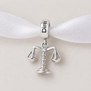 Scales of Justice Bead Fits Pandora Charm Bracelet, Silver Law Attorney Lawyer Graduation Gift