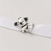 Sleeping Koala Bead Fits Pandora Charm Bracelet, Silver Australia Animal Souvenir Jewelry Birthday Gift