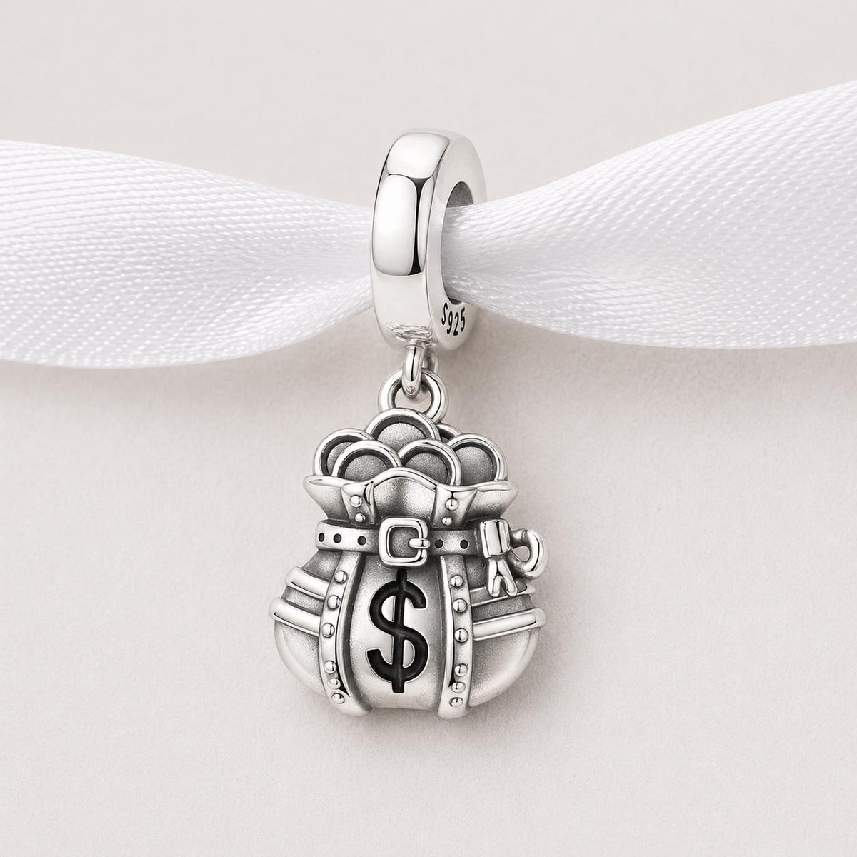 Money Bag sterling silver charm alternate view