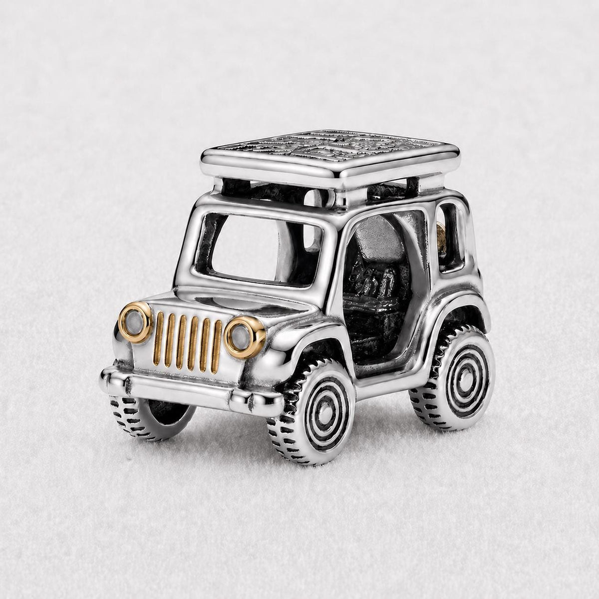 Off-road Car sterling silver charm alternate view
