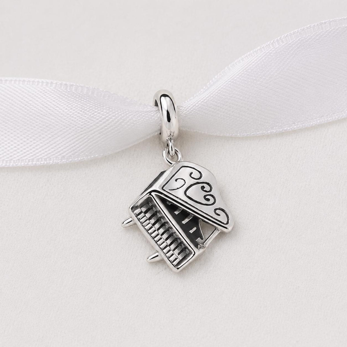 Piano sterling silver charm alternate view