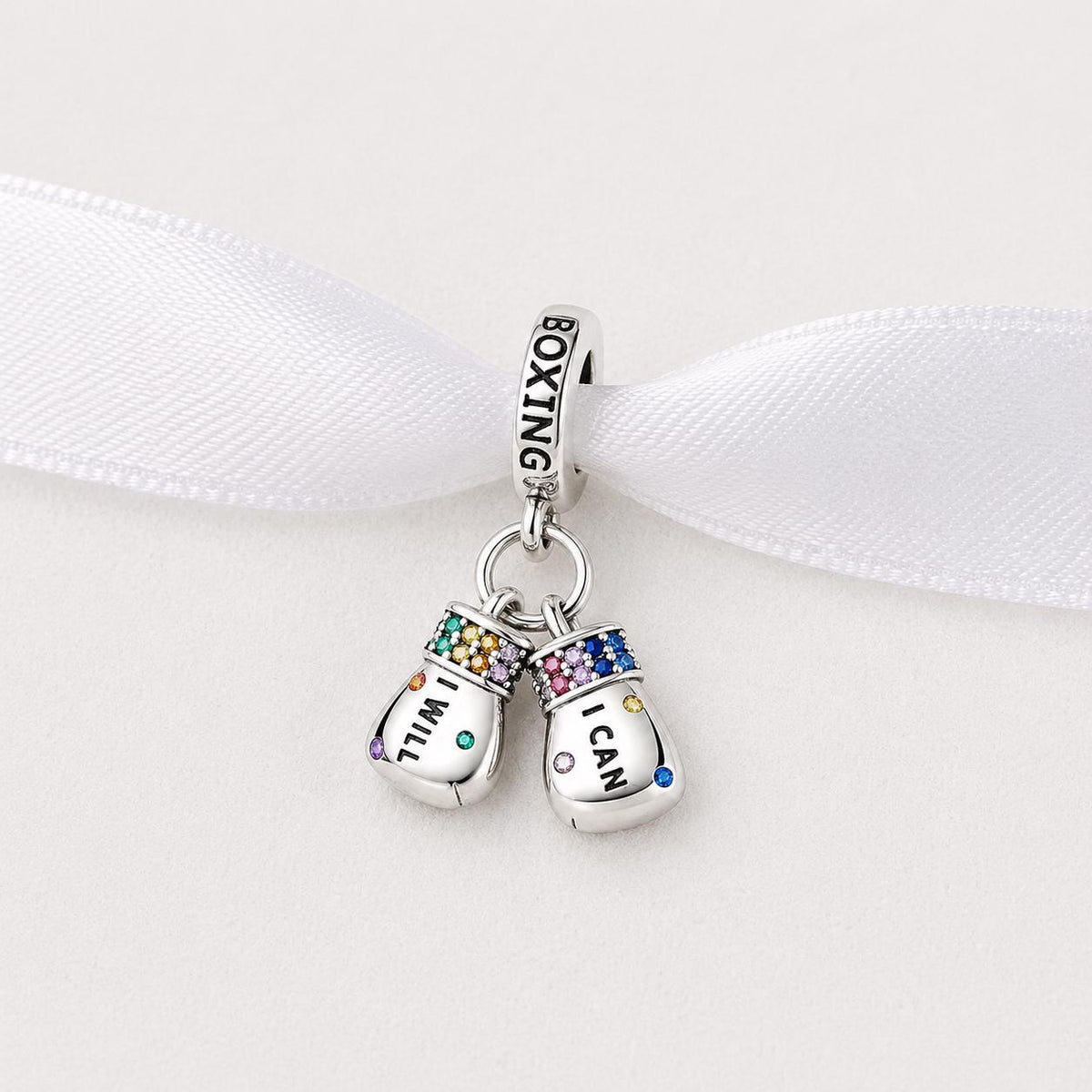 Boxing Gloves sterling silver charm alternate view