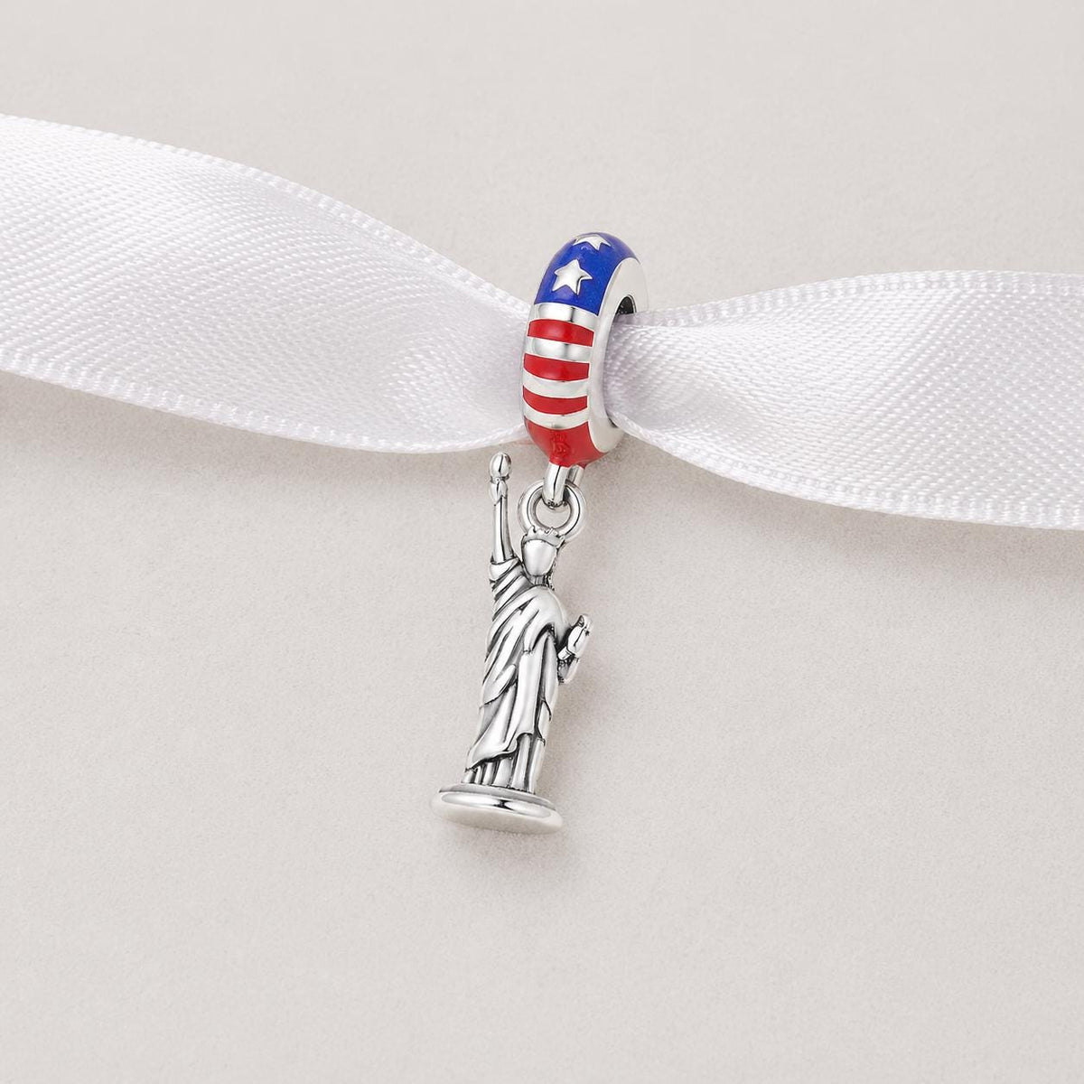 USA sterling silver charm alternate view