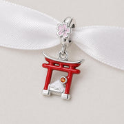 Japan Bead Fits Pandora Charm Bracelet, 925 Silver Japanese Torii Gate Jewelry Travel Gift