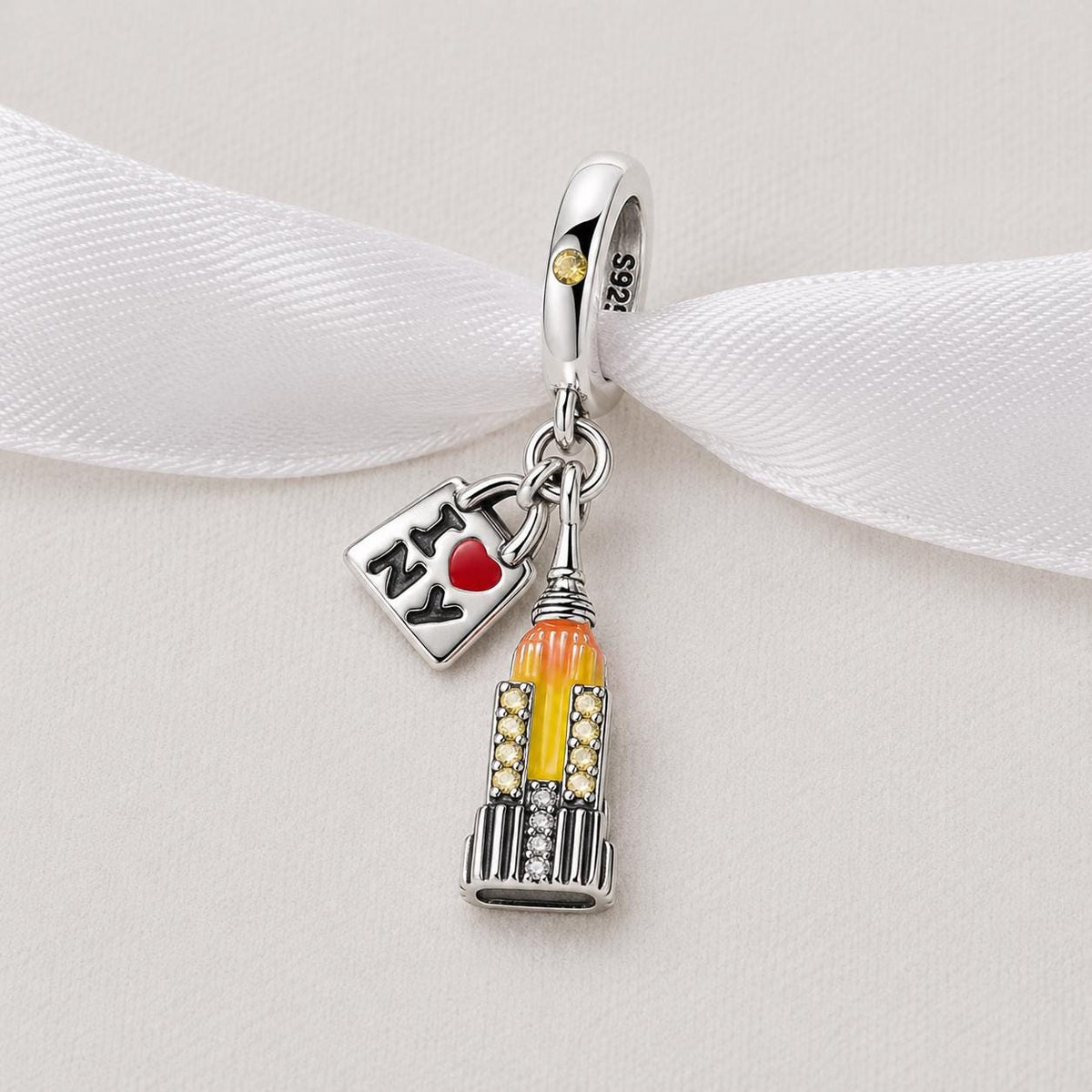 New York sterling silver charm alternate view