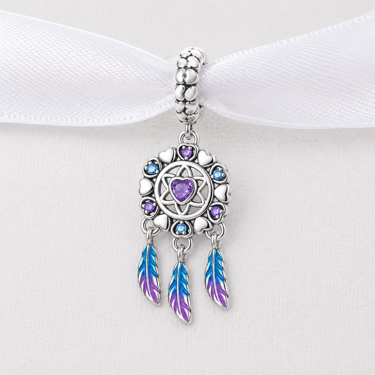 Dreamcatcher sterling silver charm alternate view