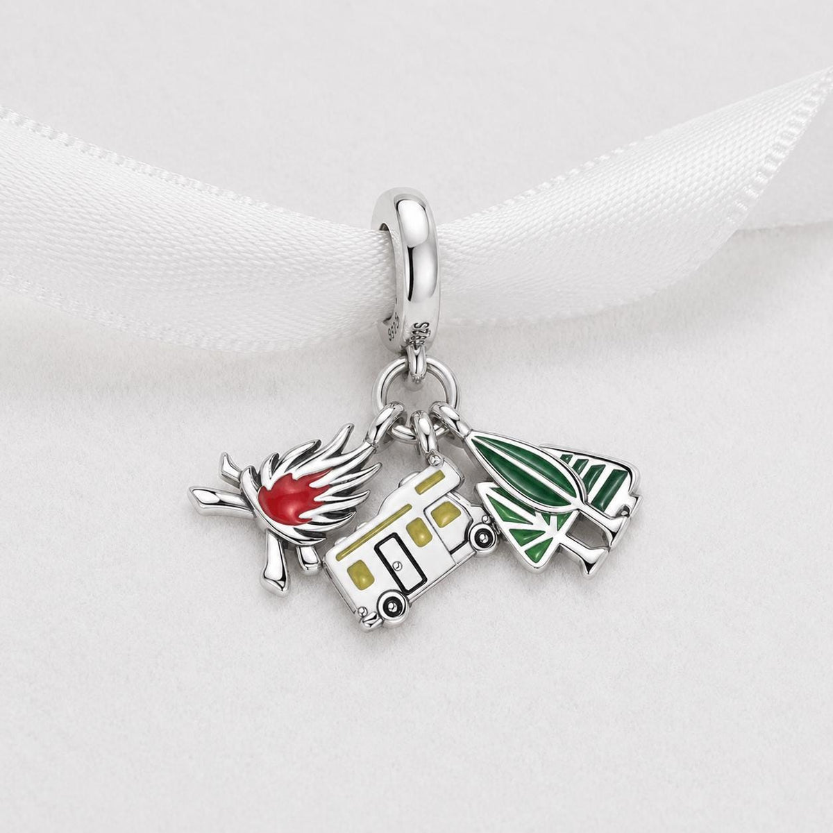 Camping sterling silver charm alternate view