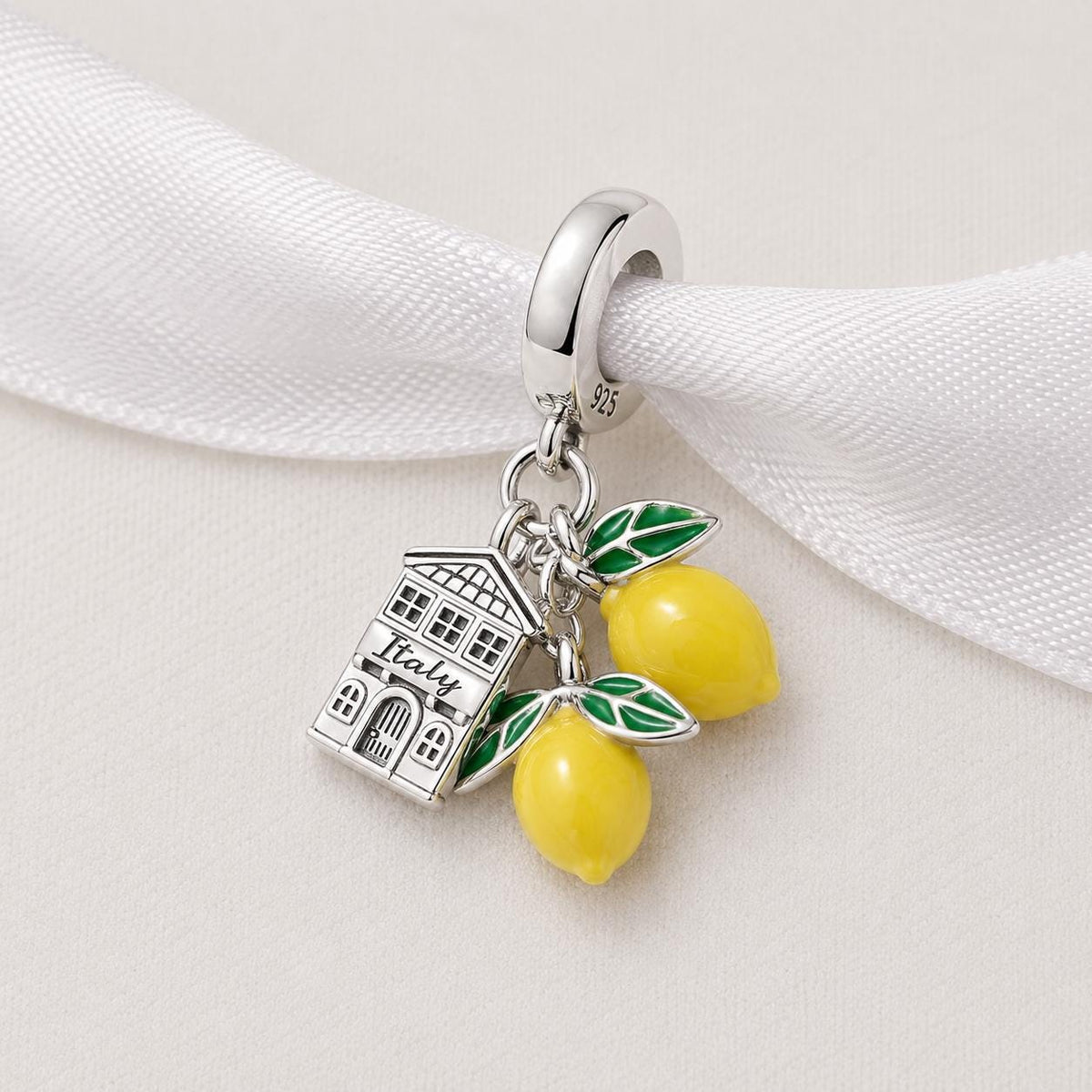 Italy Lemon sterling silver charm alternate view