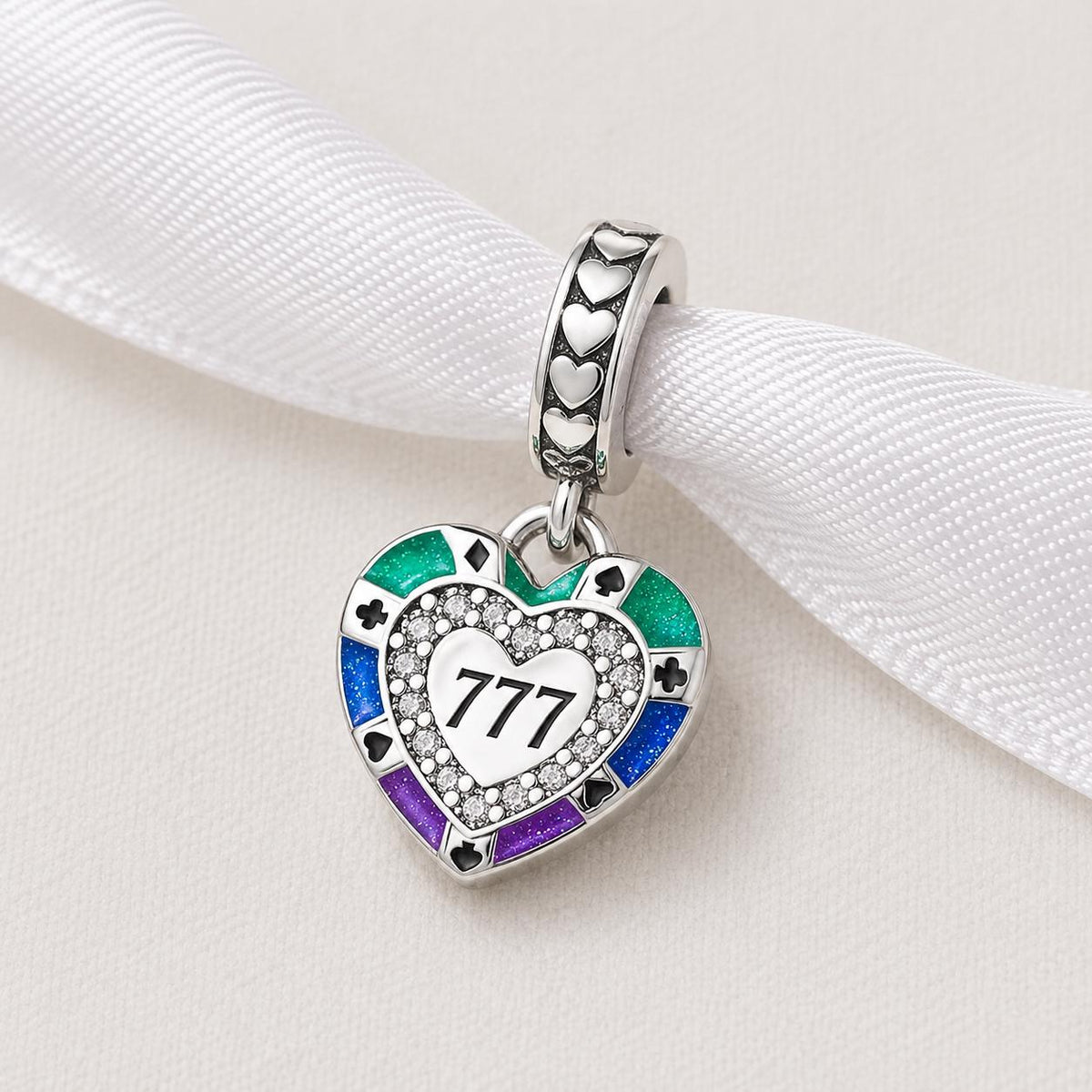 Casino sterling silver charm alternate view
